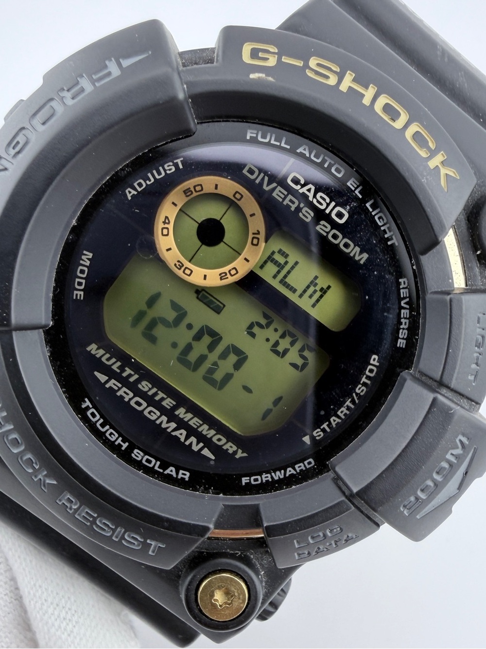 Vintage CASIO G-SHOCK Frogman GW-225C Digital Watch - Black and Gold RARE